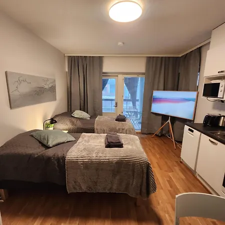 Viihtyisae Taeysin Kalustettu Ja Varustettu Yksioe Logomolla 1Vrk-36Kk Turku Exterior foto